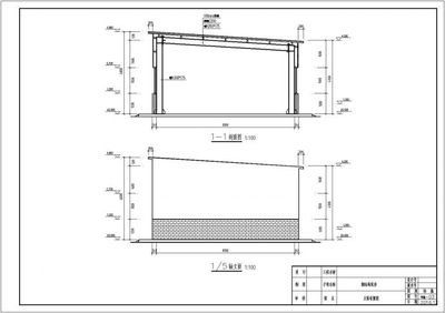 8*25米小钢结构单坡施工图纸
